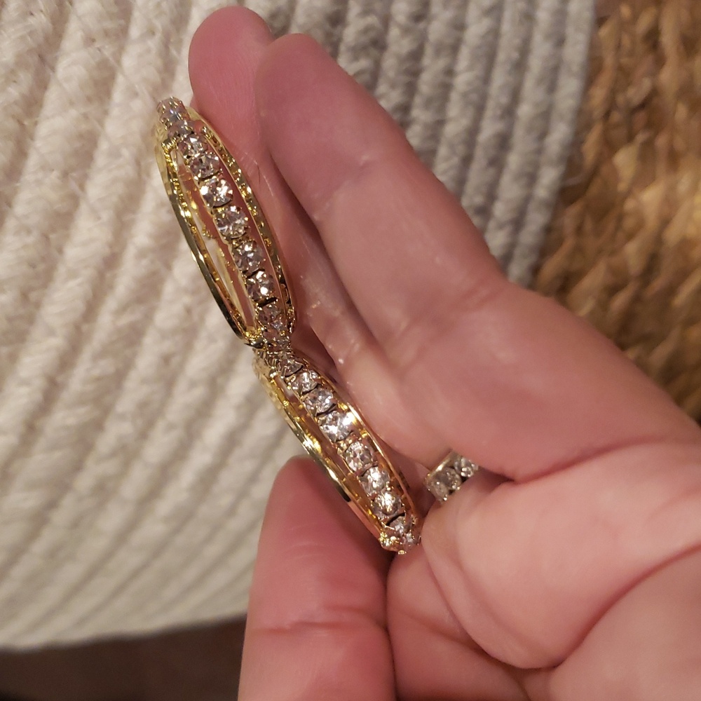 Gold Hoop Earrings - Picture 4 of 9